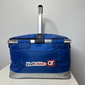 NWOT Vintage Kraft Heinz QT Gemline All Purpose Blue Basket Insulated Cooler